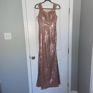 Rose Gold Sequin Gown